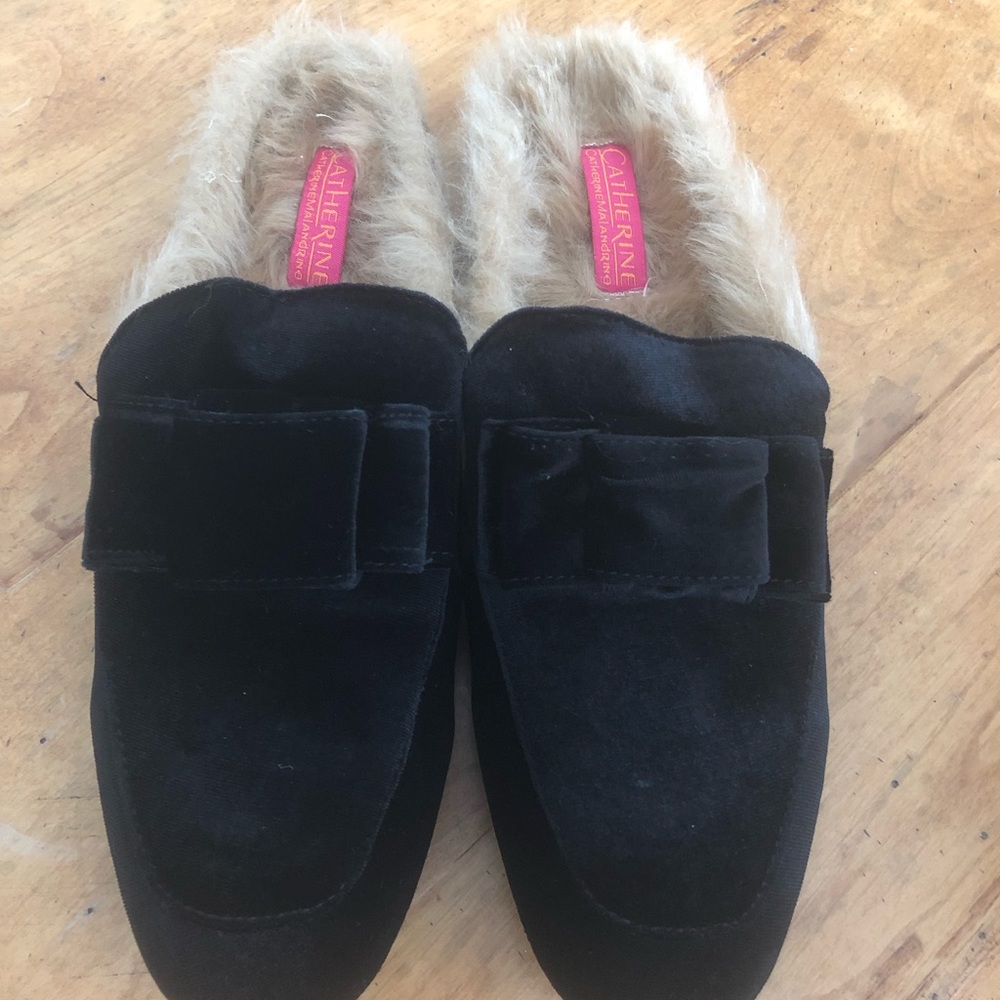 Catherine Malandrino Fur Lined Mules.